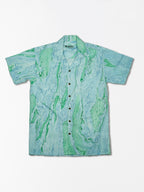 Marble Sea - Handblock Print - Unisex Pure Cotton Cuban Collar Shirt