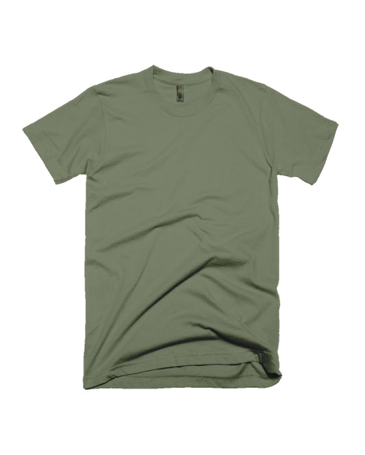 Military Green Half Sleeve Plain T-Shirt