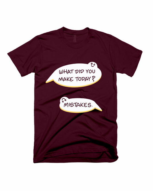 Mistakes - Maroon - Unisex Adults T-shirt