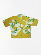 Mustard Leaves - Sanganeri Print – Women’s Pure Cotton Crop Shirt