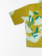 Mustard Leaves - Sanganeri Print – Women’s Pure Cotton Crop Shirt