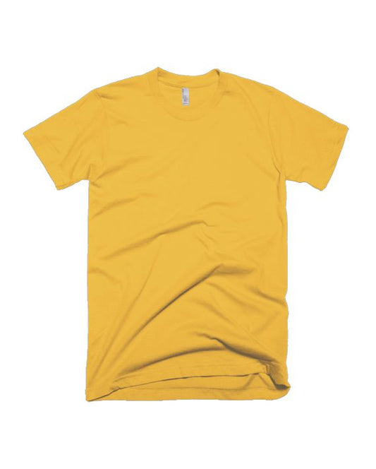 Mustard Yellow Half Sleeve Plain T-Shirt