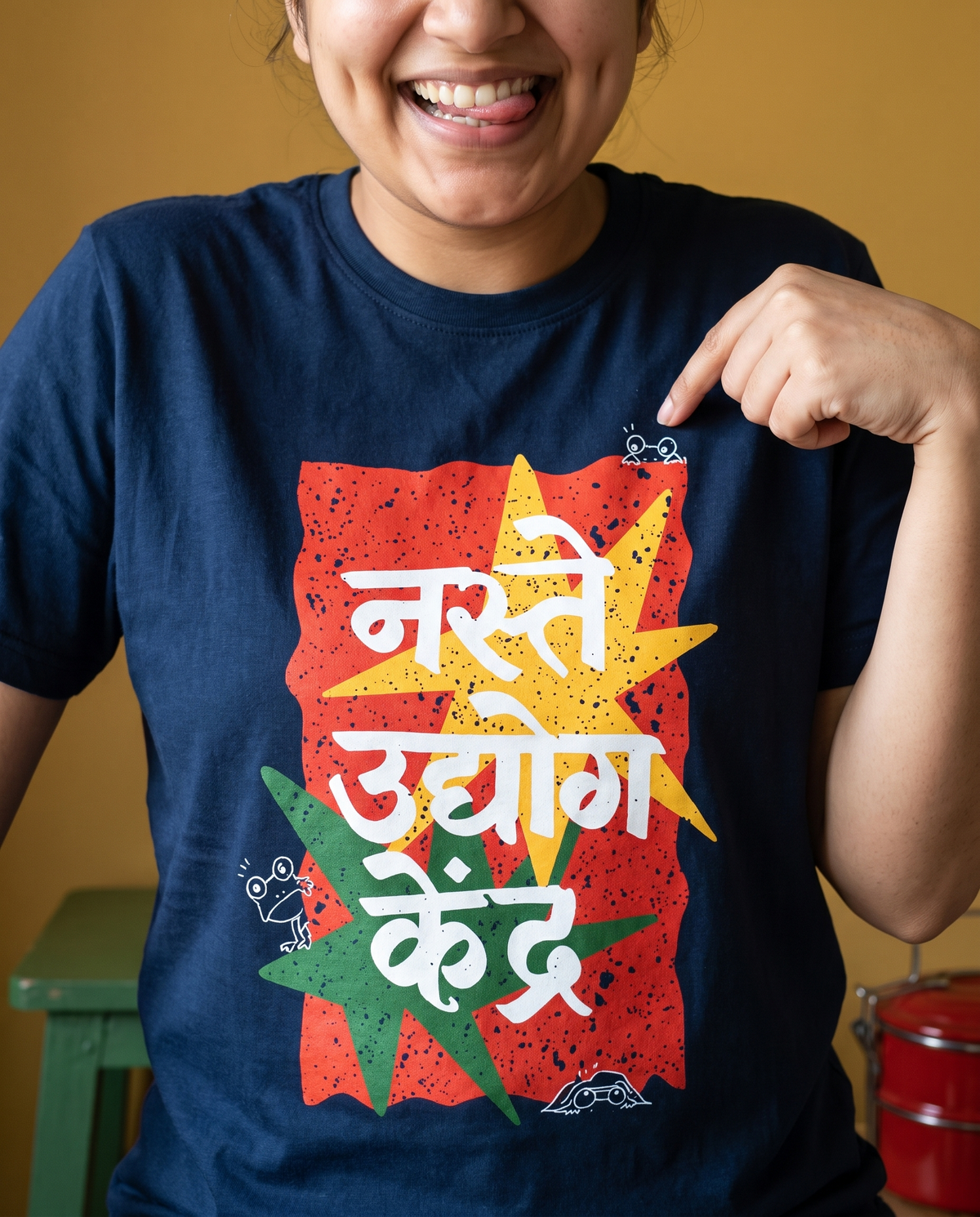 Naste Udyog Kendra - Navy Blue - Unisex Adults T-shirt