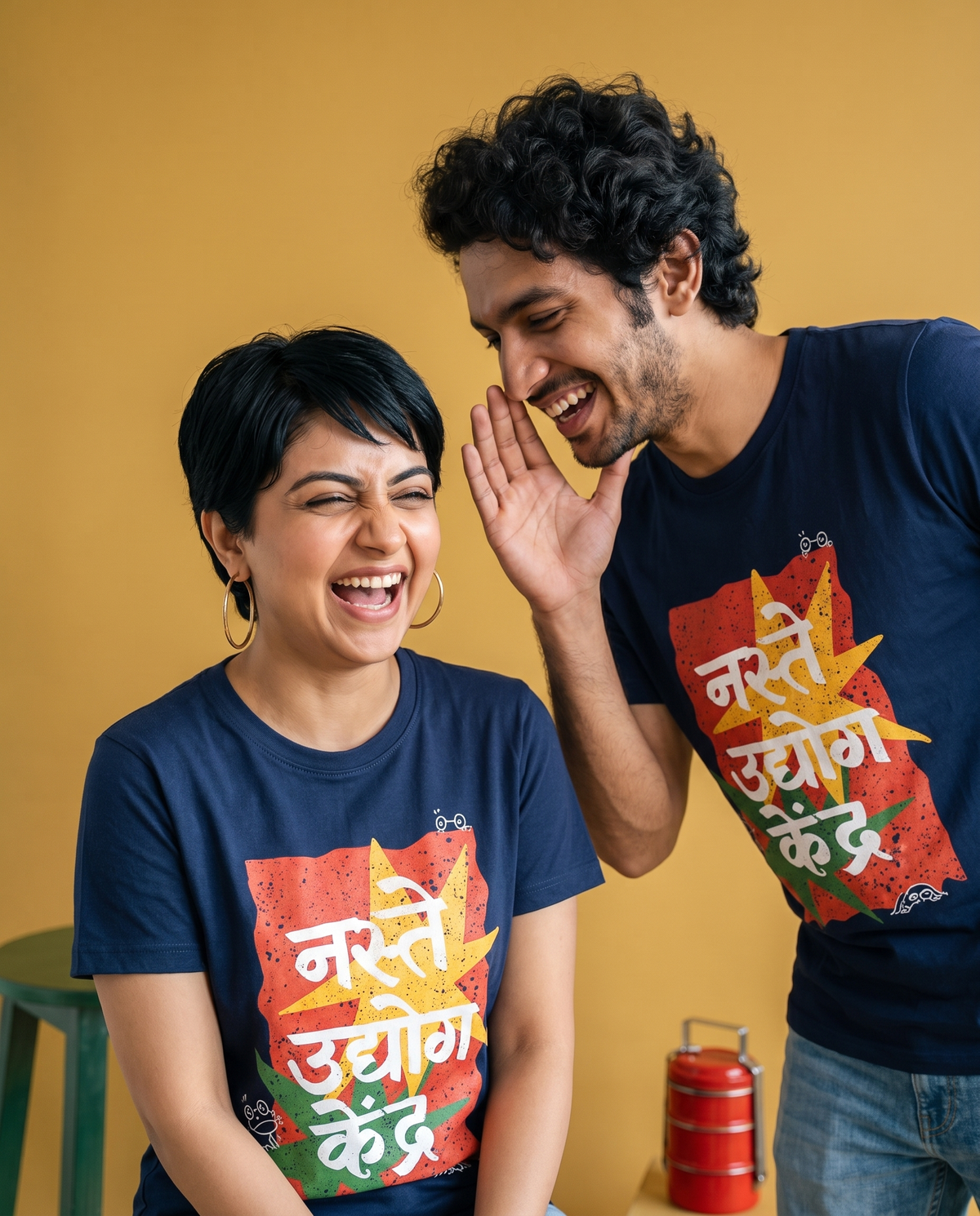 Naste Udyog Kendra - Navy Blue - Unisex Adults T-shirt