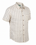 Olive Elephants - Handblock Print - Men’s Pure Cotton Regular Shirt