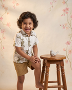 Olive Kangaroos - Kids Pure Cotton Printed Shirt