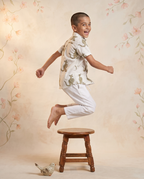 Olive Kangaroos - Kids Pure Cotton Printed Shirt