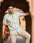 Owls Warm - Sanganeri Print – Men’s Pure Cotton Regular Shirt