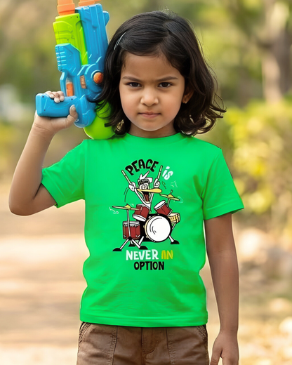 Peace – Parrot Green - Kids Unisex T-shirts