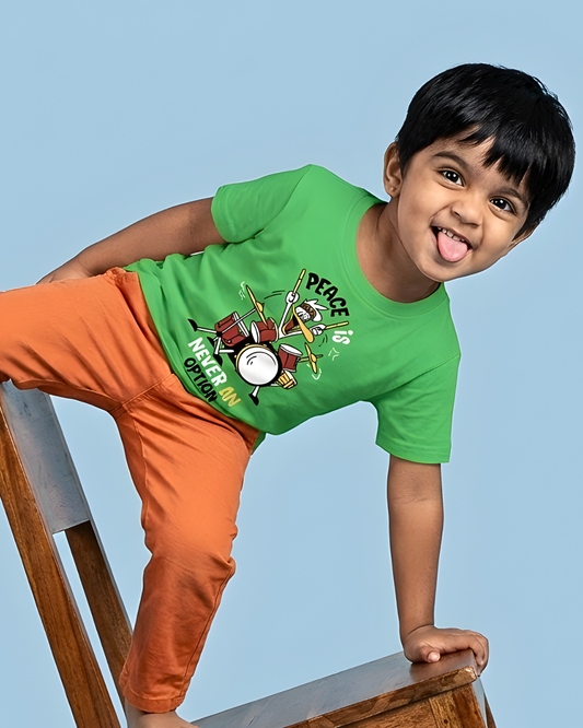 Peace – Parrot Green - Kids Unisex T-shirts
