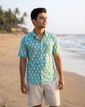Peepal Leaves - Handblock Print – Men’s Pure Cotton Regular Shirt
