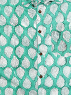 Peepal Leaves - Handblock Print – Men’s Pure Cotton Regular Shirt