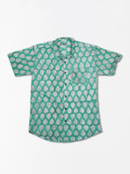 Peepal Leaves - Handblock Print – Men’s Pure Cotton Regular Shirt