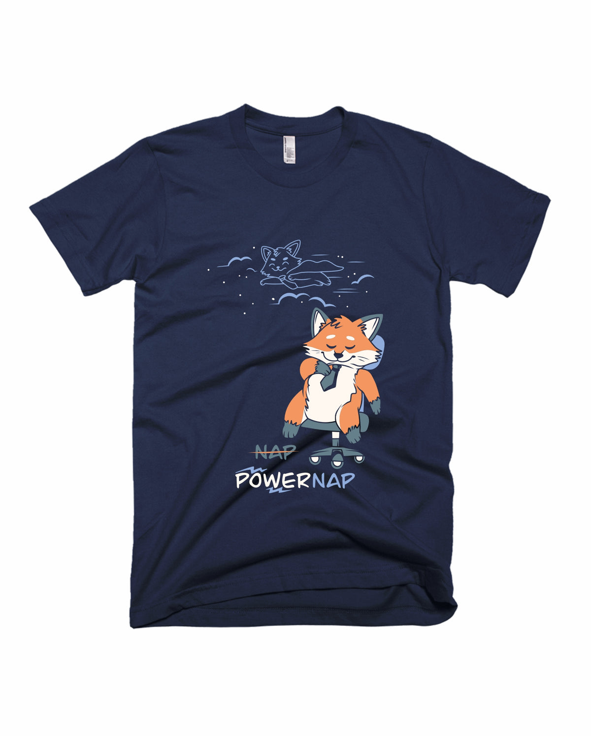 Powernap Lettering Powernap - Navy Blue - Unisex Adults T-shirt – Adimanav Studios