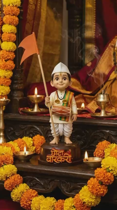 3D Printed Chhota Varkari Miniature Statue - 5 Inches