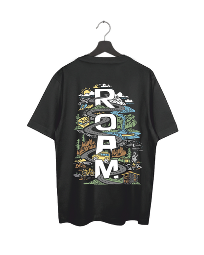 ROAM - Black - Oversized Adults T-Shirt