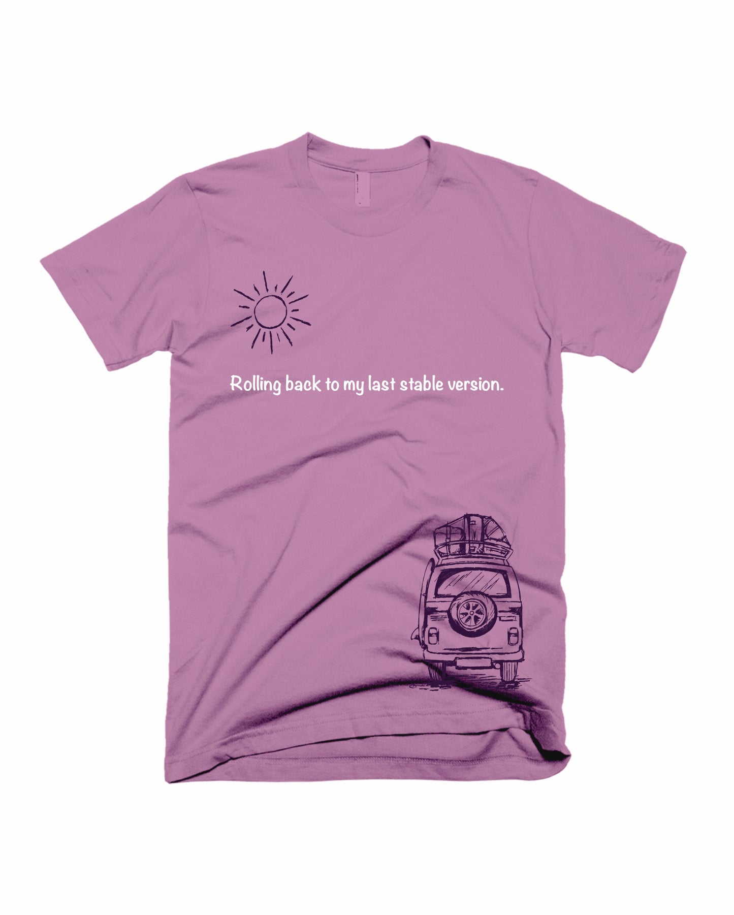 Rolling Back - Mauve - Unisex Adults T-shirt