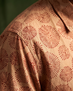 Rusty Pollens - Handblock Print - Men’s Pure Cotton Regular Shirt