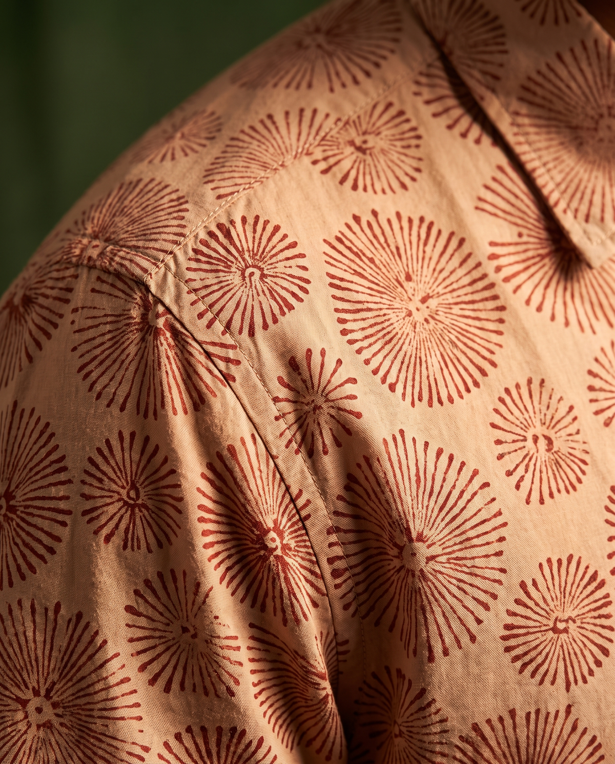 Rusty Pollens - Handblock Print - Men’s Pure Cotton Regular Shirt