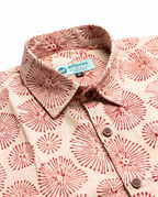 Rusty Pollens - Handblock Print - Men’s Pure Cotton Regular Shirt