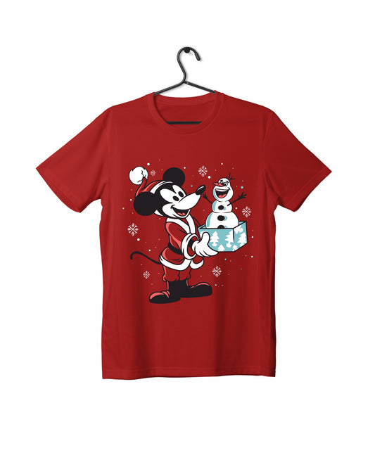 Santa Micky – Red - Unisex Kids T-shirt