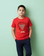 Saraswati - Red - Unisex Kids T-shirt
