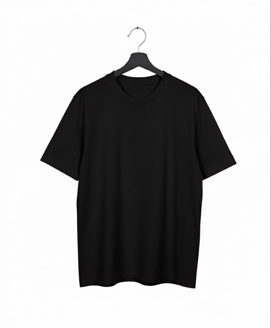 Solid Black - Unisex Oversized Adults T-shirt – Adimanav Studios