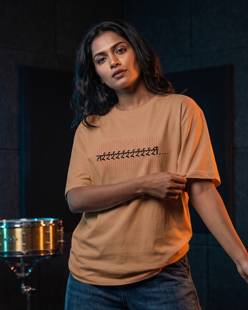 Tarri Vitruvian - Light Caramel - Oversized Adults T-Shirt