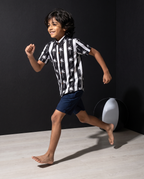 The Tropical Stripe - Kids Pure Cotton Printed Shirt