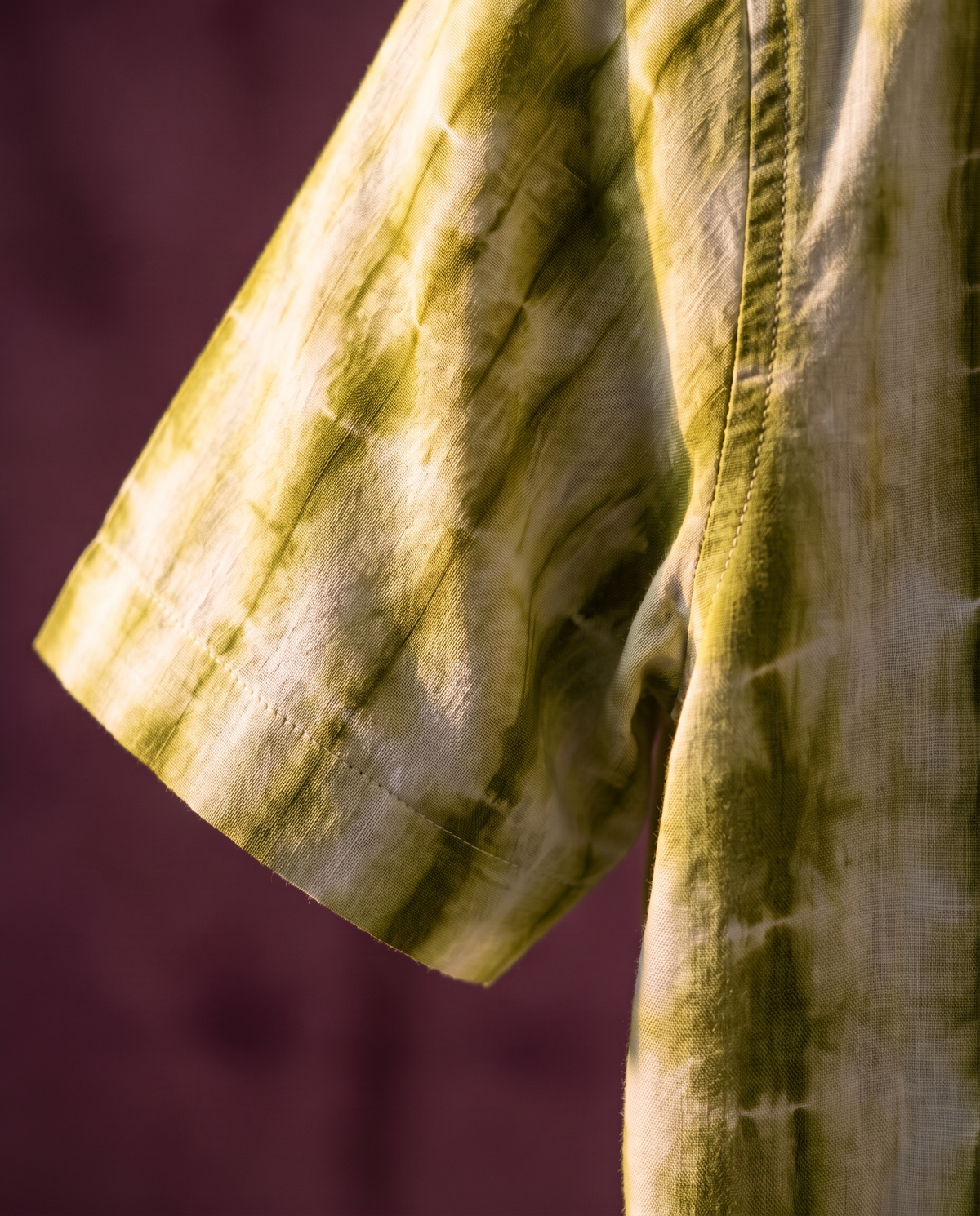 Tie & Dye - Green - Handblock Print - Men’s Pure Cotton Regular Shirt