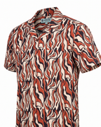 The Tiger Stripe - Handblock Print - Unisex Pure Cotton Cuban Collar Shirt