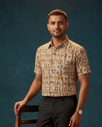 The Tribal Panel - Handblock Print - Men’s Pure Cotton Regular Shirt
