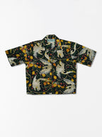 Tropical Birds - Sanganeri Print - Women’s Pure Cotton Crop Shirt