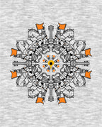 Ringan Mandala - White Melange - Unisex Kids T-shirt