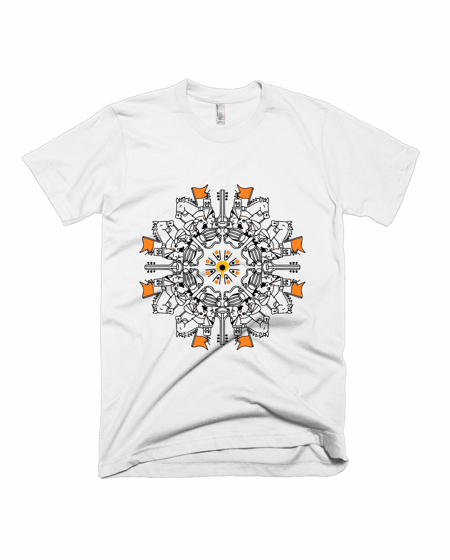 Ringan Mandala - White - Unisex Adults T-shirt