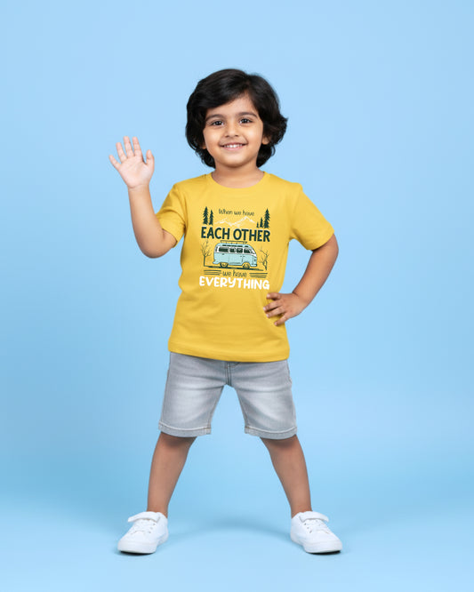 Family is Everything - Lemon Yellow - Unisex Kids T-shirt