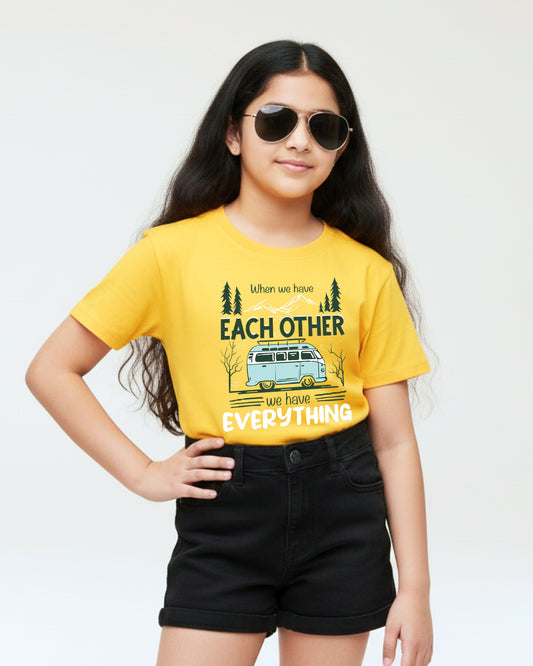 Family is Everything - Lemon Yellow - Unisex Kids T-shirt