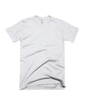 White Melange Half Sleeve Plain Adults T-Shirt