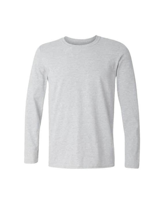 White Melange Full Sleeve Plain Adults T-Shirt