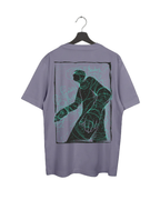 Odyssey Grey t-shirt with a graphic of a person strangled in wires 