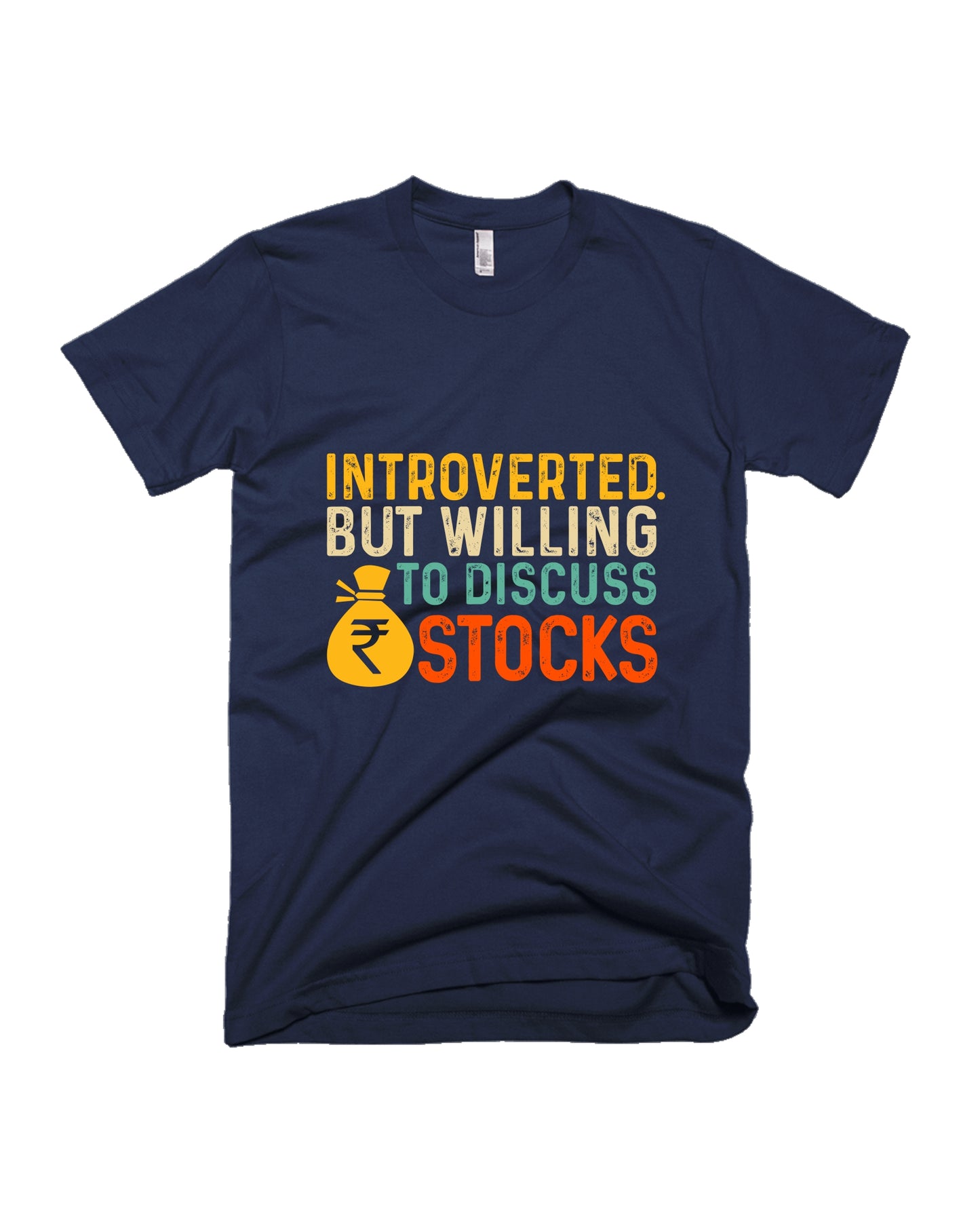 Introverted - Navy Blue - Unisex Adults T-shirt
