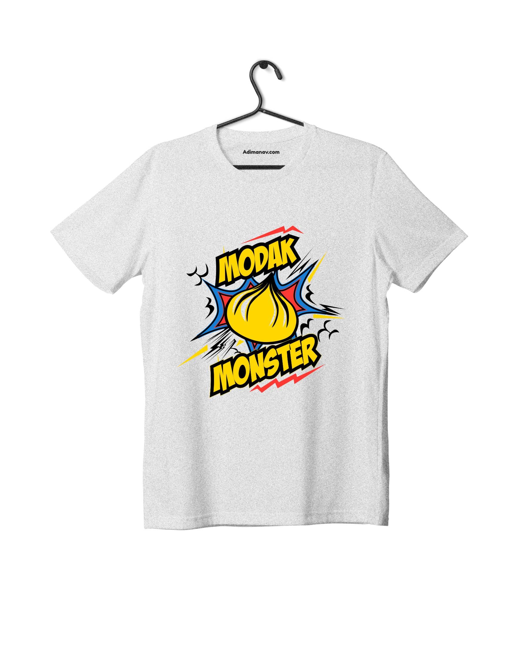 Modak Monster - White - Unisex Kids T-shirt