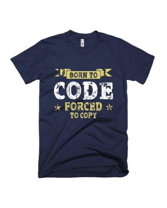 Born To Code - Navy Blue - Unisex Adults T-shirt
