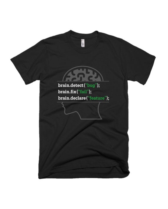 Bug Fail Feature - Black - Unisex Adults T-shirt