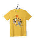 Dhol Pathak - Yellow - Chintoo - Unisex Kids T-shirt