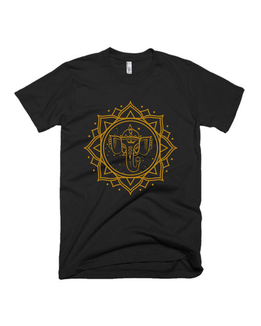 Ganpati Mandala Gold - Black - Unisex Adults T-shirt