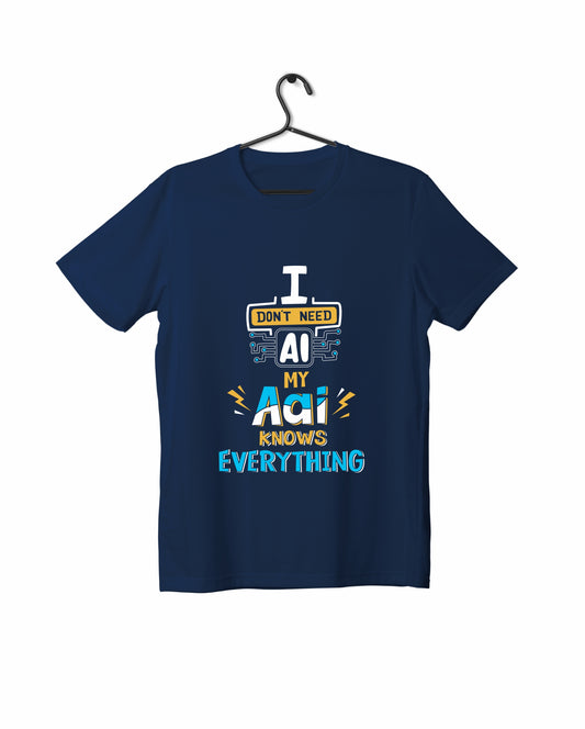 I dont need AI - Navy Blue - Unisex Kids T-shirt