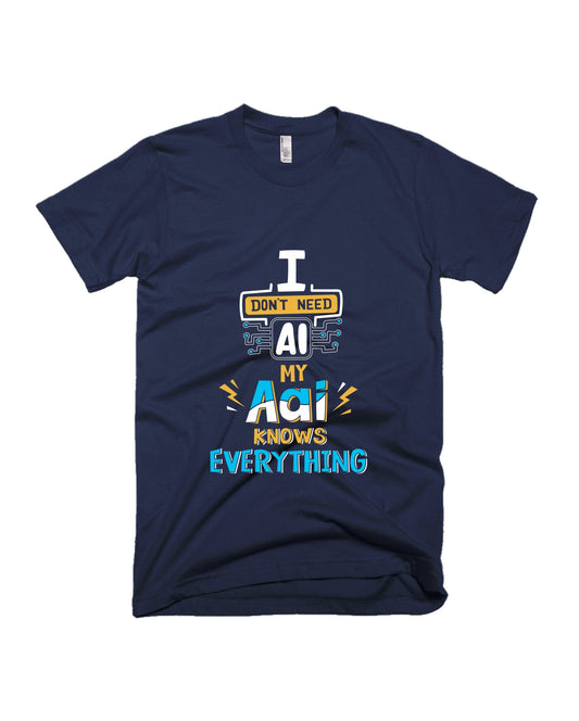 I dont need AI - Navy Blue - Unisex Adults T-shirt