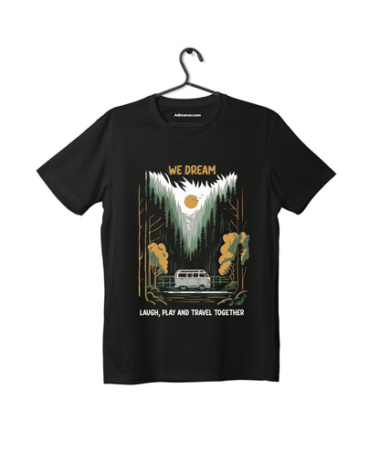 Travel Together - Black - Unisex Kids T-shirt