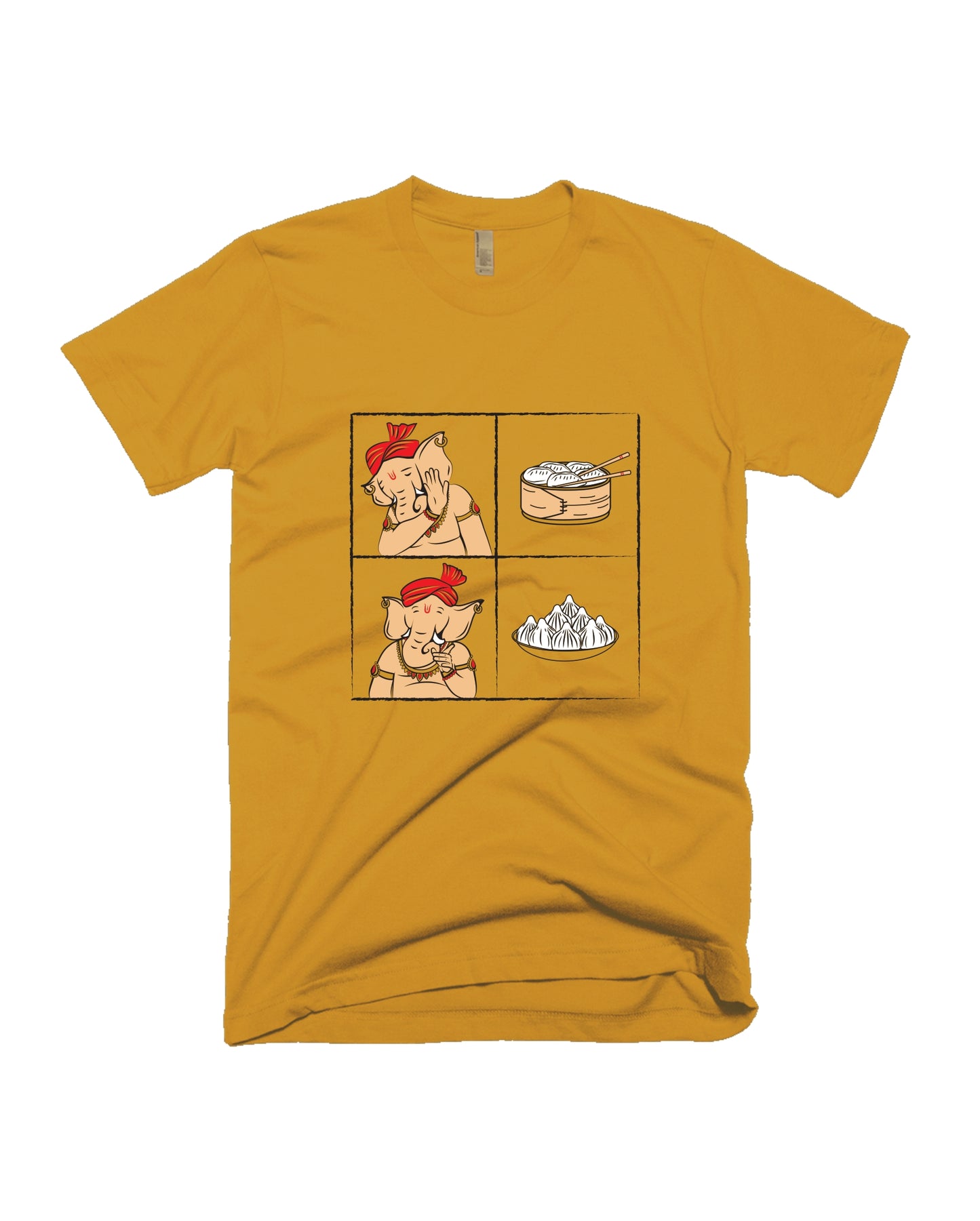 Modak over Momo - Yellow - Unisex Adults T-shirt